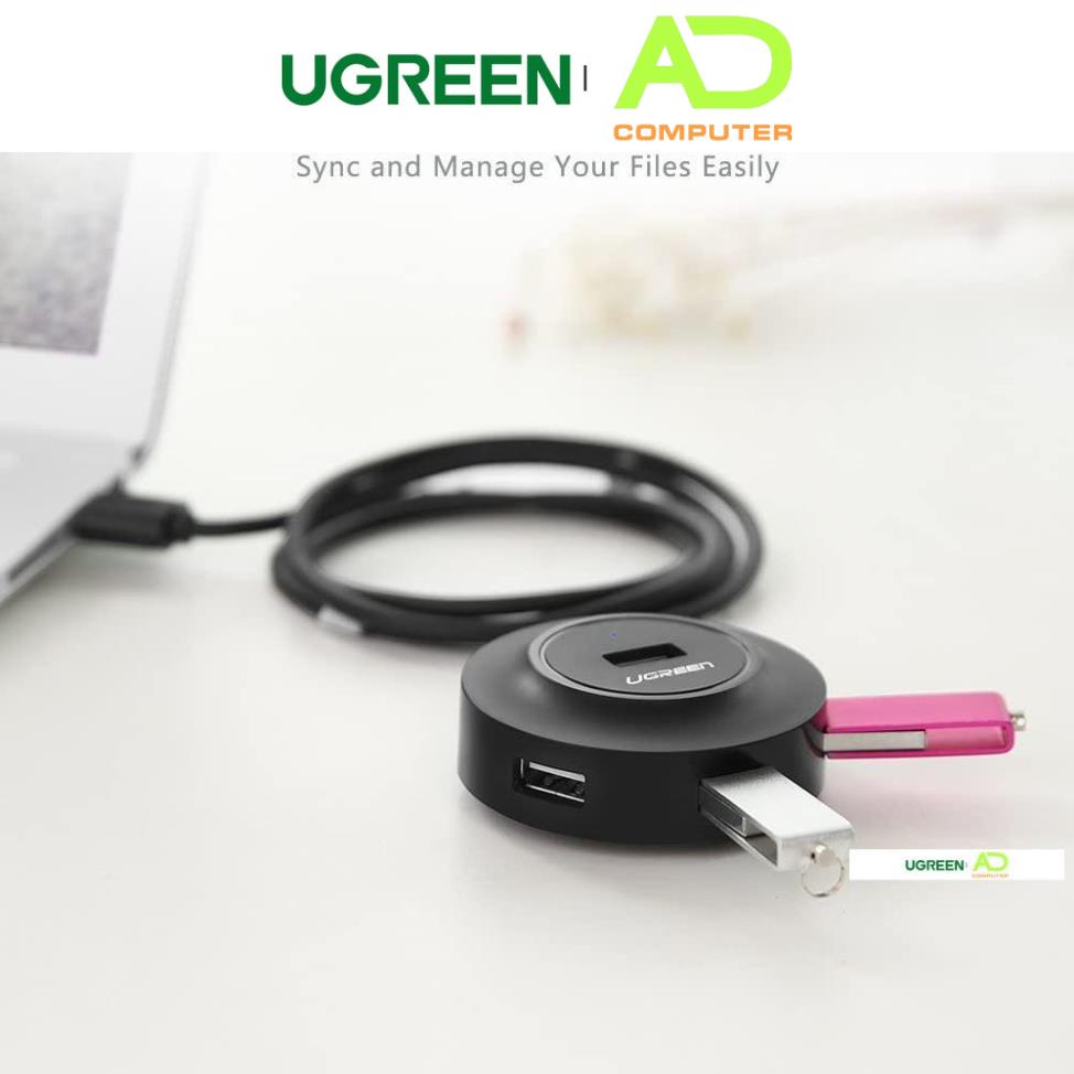 Hub USB 2.0 4 cổng tốc độ cao chính hãng UGREEN CR106 - Hàng phân phối chính hãng - Bảo hành 18 tháng