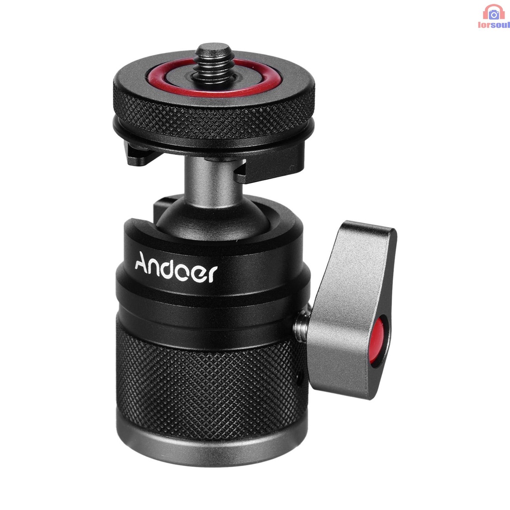 Andoer Giá Đỡ Ba Chân Mini 2 Trong 1 Đầu Bi Với Ốc Vít 1 / 4 Xoay 360 Độ Bằng Hợp Kim Nhôm Cho Máy Ảnh Tốc Độc Đáo