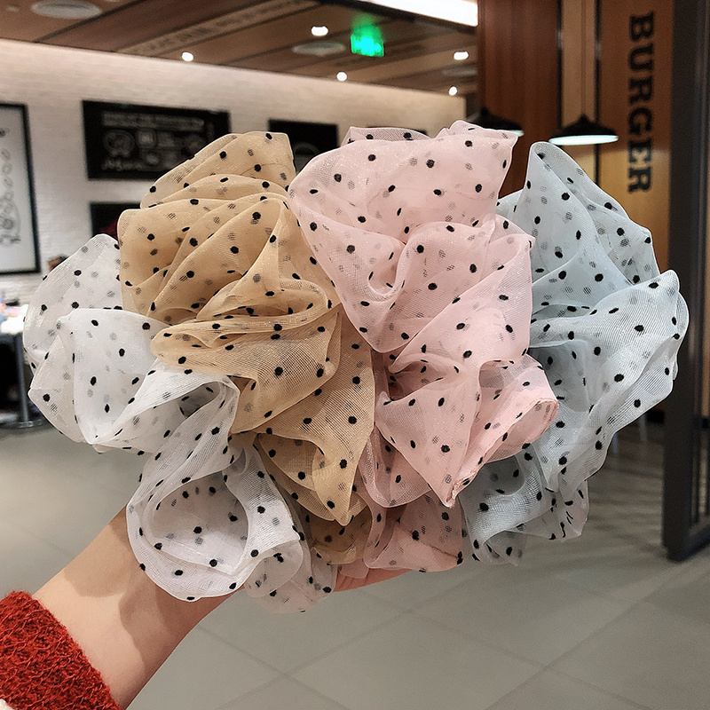 Dây buộc tóc Scrunchies HD130 chấm đen