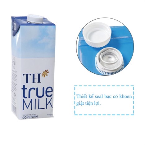 Sữa tươi tiệt trùng có đường TH true MILK hộp 1 lít