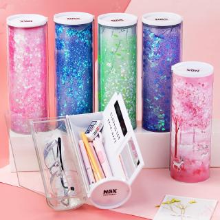 Hộp đựng bút dạng kim tuyến nước màu sắc long lanh đa năng