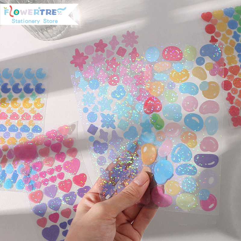 Flowertree Sticker Nhiều Màu Sắc Đáng Yêu Trang Trí Nhật Ký