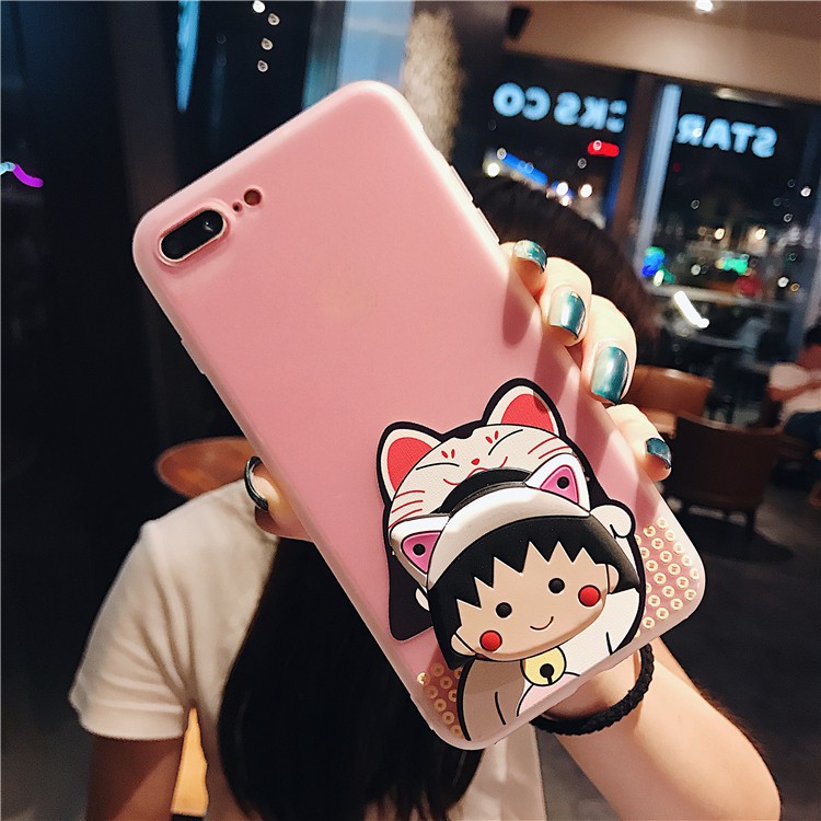 [ IPHONE ] Ốp Lưng Silicon Shin Maruko - Kèm Phụ Kiện - B050 | BigBuy360 - bigbuy360.vn