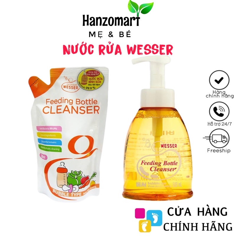 Nước rửa bình sữa Wesser