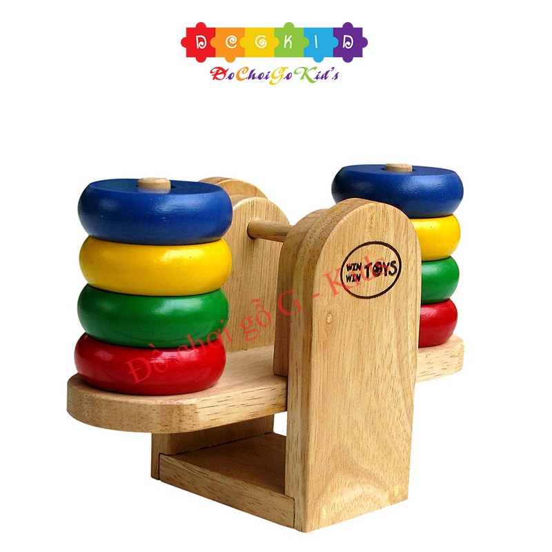 Đồ chơi gỗ cân bập bênh hãng Winwintoys