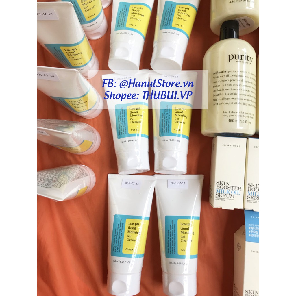 Sữa Rửa Mặt Dạng Gel Cosrx Low PH Good Morning Gel Cleanser trong suốt 150ml