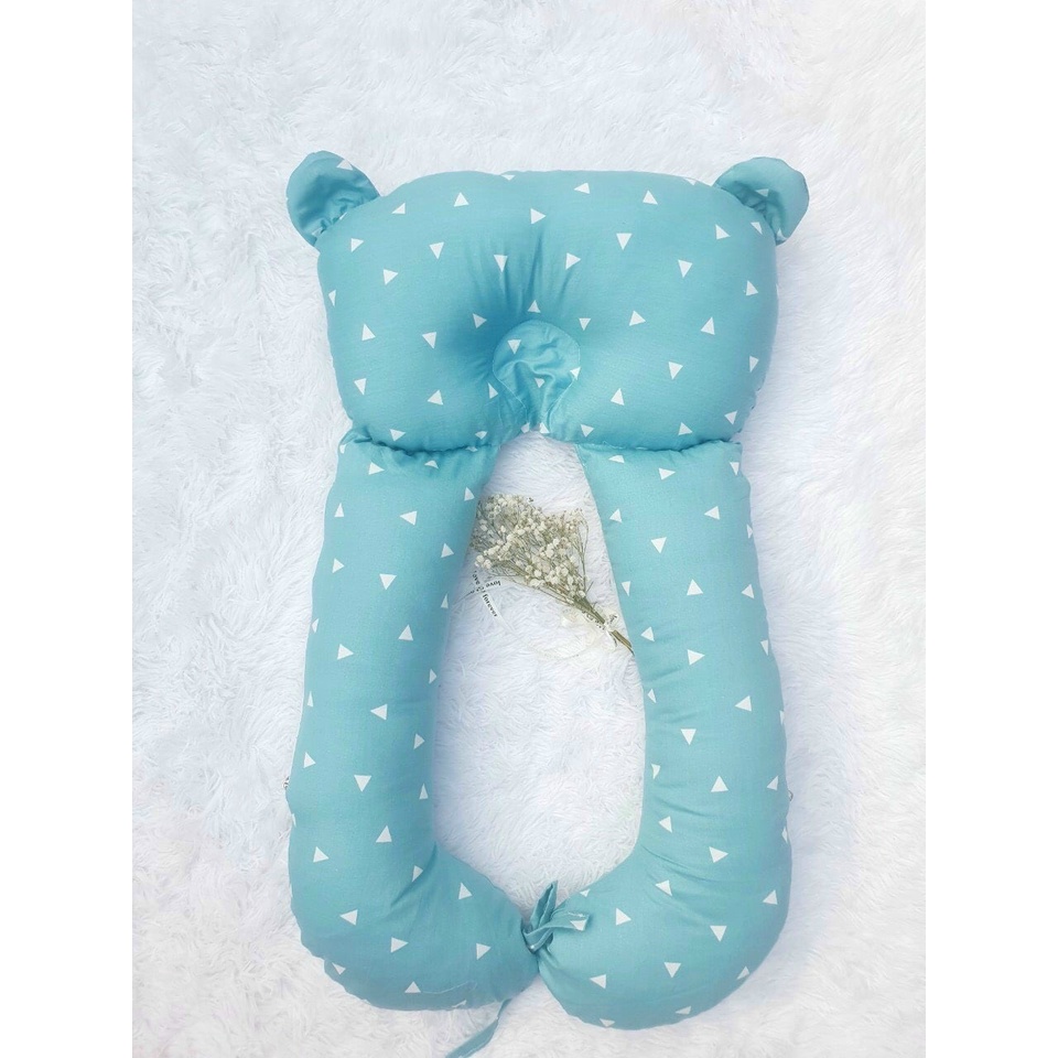 Đồ Sơ Sinh,Gối Chặn,Gối Chặn Cho Bé Sơ Sinh, Gối Chống Lõm Đầu,Gối Chống Bẹp Đầu_Giúp Bé Ngủ Ngon
