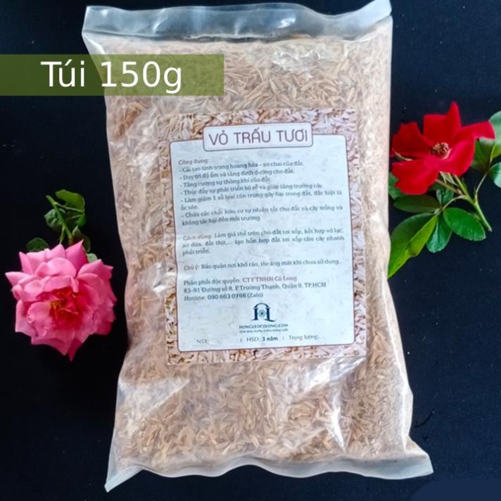 [Chính Hãng giá Xưởng]150g trấu sống tự nhiên Cô Long trồng cây hoa hồng, rau sạch, sen đá, sứ, mai, kiểng, quả