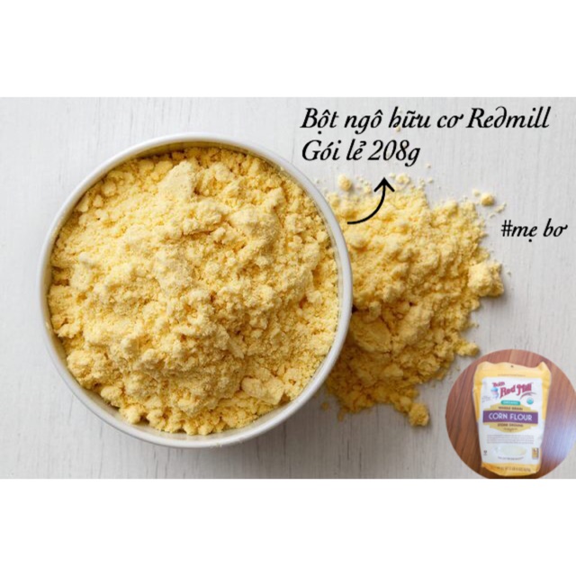 [REDMILL] BỘT NGÔ/ BỘT BẮP THƯỜNG/HỮU CƠ REDMILL (có gói lẻ 208g)