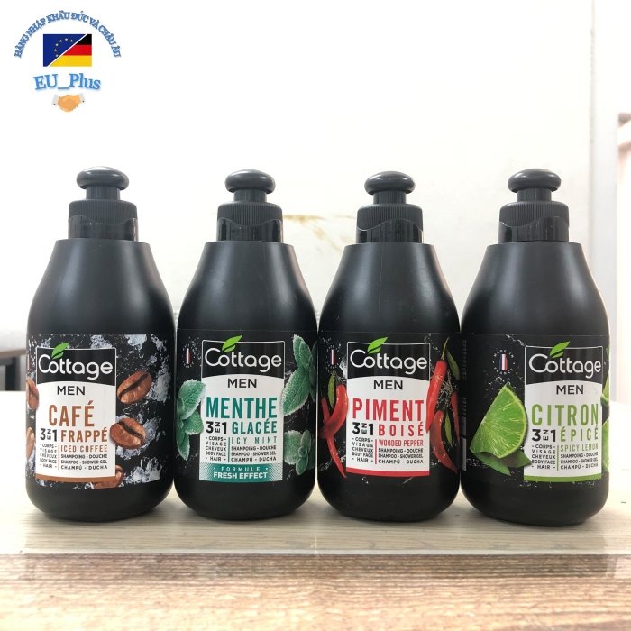 SỮA TẮM GỘI CHO NAM COTTAGE MEN SHAMPOO-SHOWER GEL 3 IN 1