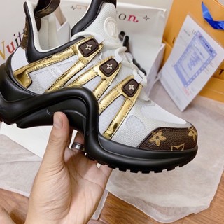 Giày L.V đen vàng lai au cao.cấp ( full box + free ship )