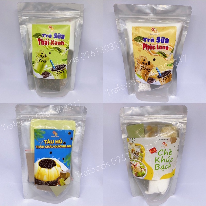 Set làm trà sữa, chè khúc bạch, tàu hũ trân châu đường đen 500g