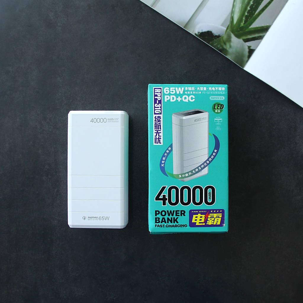 Sạc Dự Phòng Cho Laptop 40000mah 65W Remax RPP-310 - Lõi Pin Polymer Siêu Bền Chất Lượng Cao Remax Việt Nam