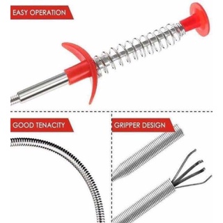 Dây. thông tắc cống lò xo( có đầu gắp rách)