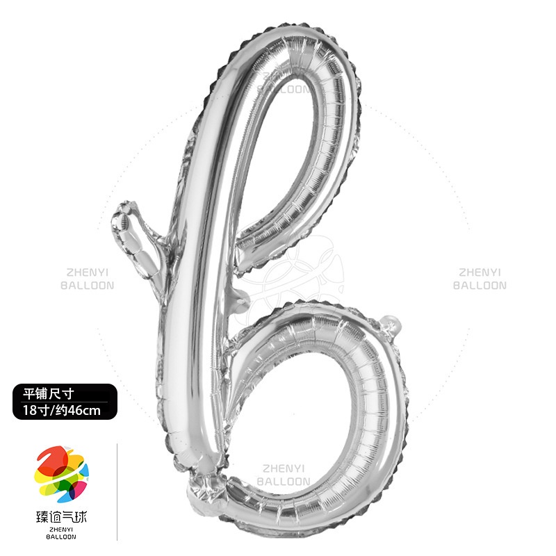 Bong Bóng Lá Nhôm Hình Chữ Cái Từ 18 inch Dùng Trang Trí Tiệc Cưới / Sinh Nhật