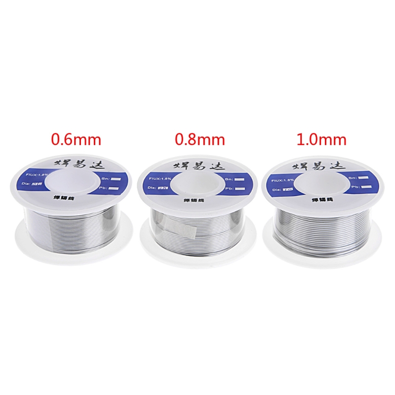 Cuộn Dây Thiếc Hàn Chì Nóng Chảy Lõi Chất Khử Rosin 0.6mm/0.8mm/1.0mm