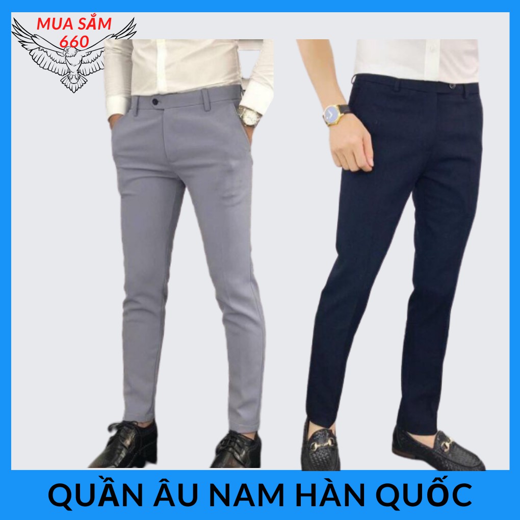 Quần tây nam ống ôm kiểu dáng Hàn Quốc quần âu thời trang công sở phong cách trẻ trung-MS028