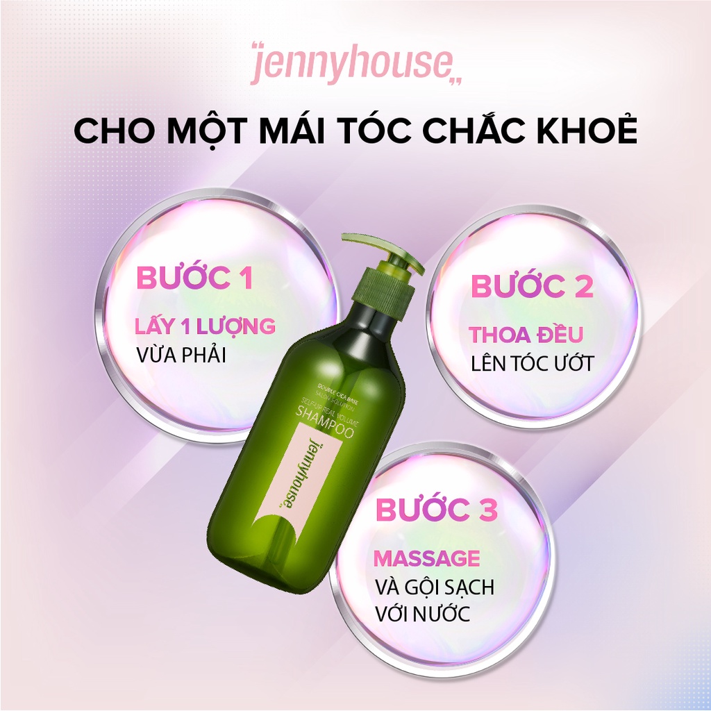 Dầu Gội Thảo Dược JENNY HOUSE Self-Up Volume Shampoo 500ml - Sạch Gàu, Giảm Gãy Rụng, Mềm Mượt Tóc