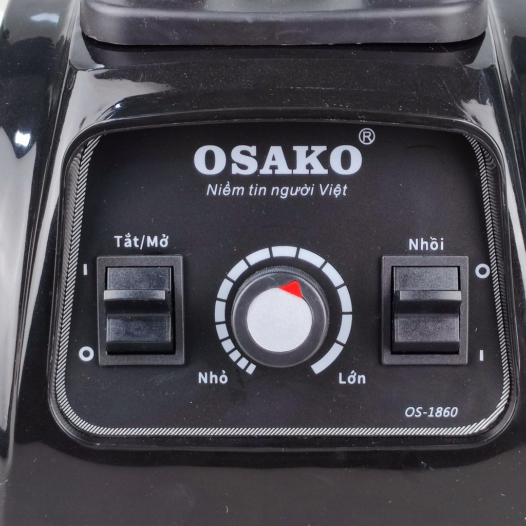 Máy xay sinh tố công nghiệp Osako OS-1860 (6 lưỡi dao) công suất 1750W dung tích cối 2L - Chính hãng BH 12 tháng