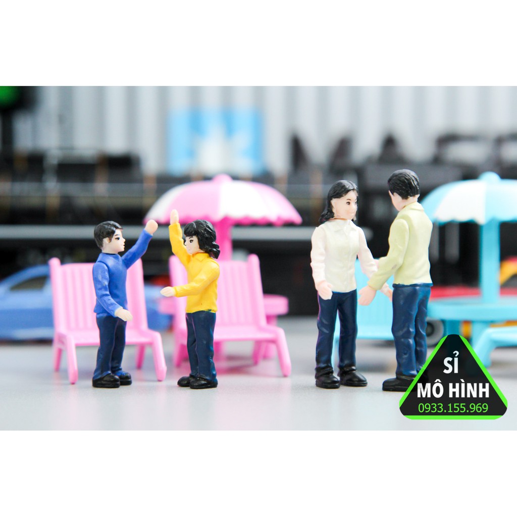 [ Sỉ Mô Hình ] Mô hình nhân vật figure trang trí garage xe mô hình - 4 người đứng