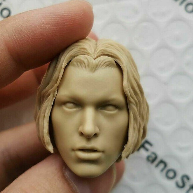 Unpainted 1/6 Female Alice Head Carved Sculpt Model Fit 12'' Action Figure