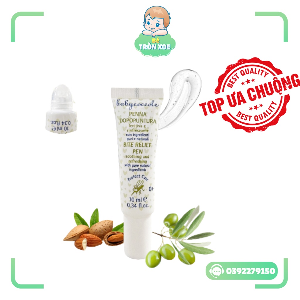 Bút Chấm vết Muỗi Đốt Babycoccole 0M+ Chiết xuất Hạnh Nhân và Dầu Olive 10ml