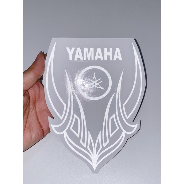 Decal tem phản quang Honda Yamaha 15x10.5cm, dán trang trí xe máy, ô tô, mũ bảo hiểm chống thấm nước, chống bay màu