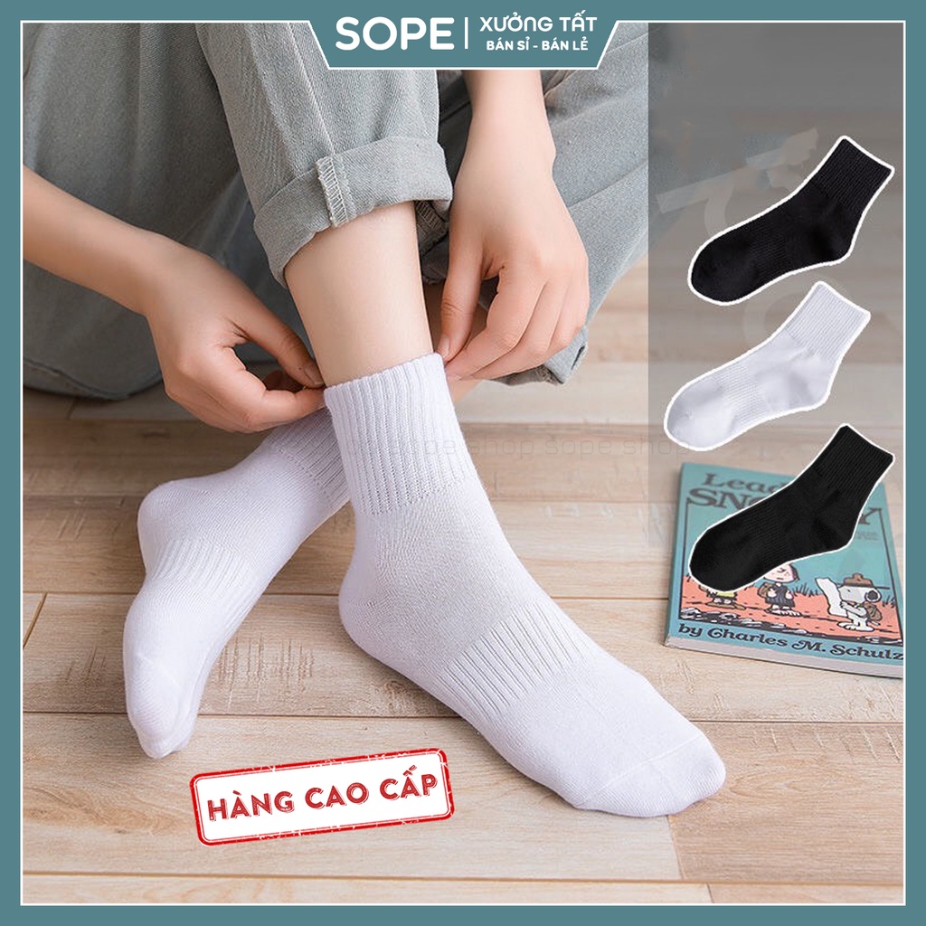 Tất vớ cổ ngắn nam nữ chất liệu vải dày co giãn bốn chiều - Sope Shop