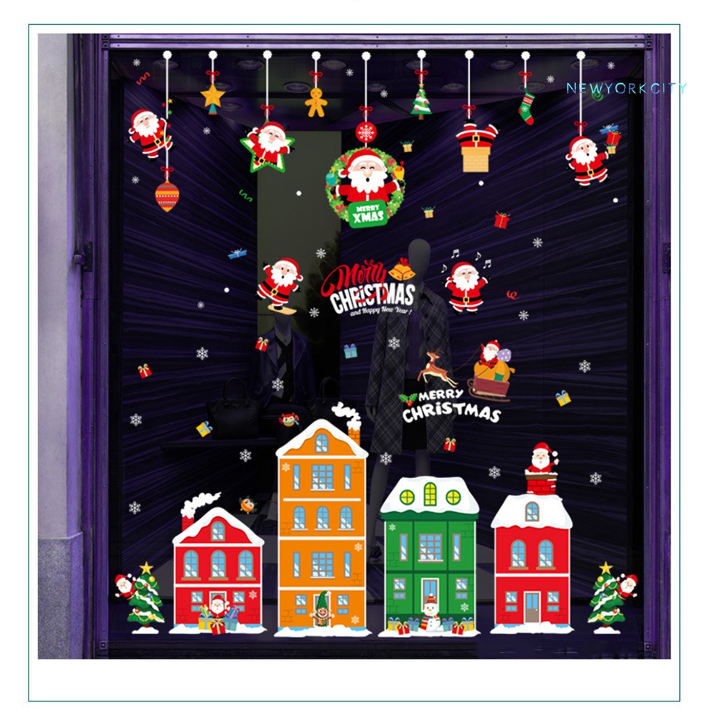 Sticker Hai Mặt Dán Kính Cửa Sổ Trang Trí Giáng Sinh