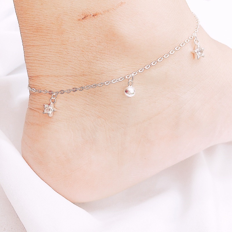 Lắc chân bạc ta gắn ngôi sao xinh xắn - LINH'S MIU SILVER