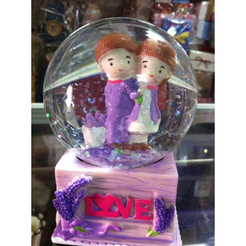 QUẢ CẦU THỦY TINH CÓ NHẠC (Size trung)
