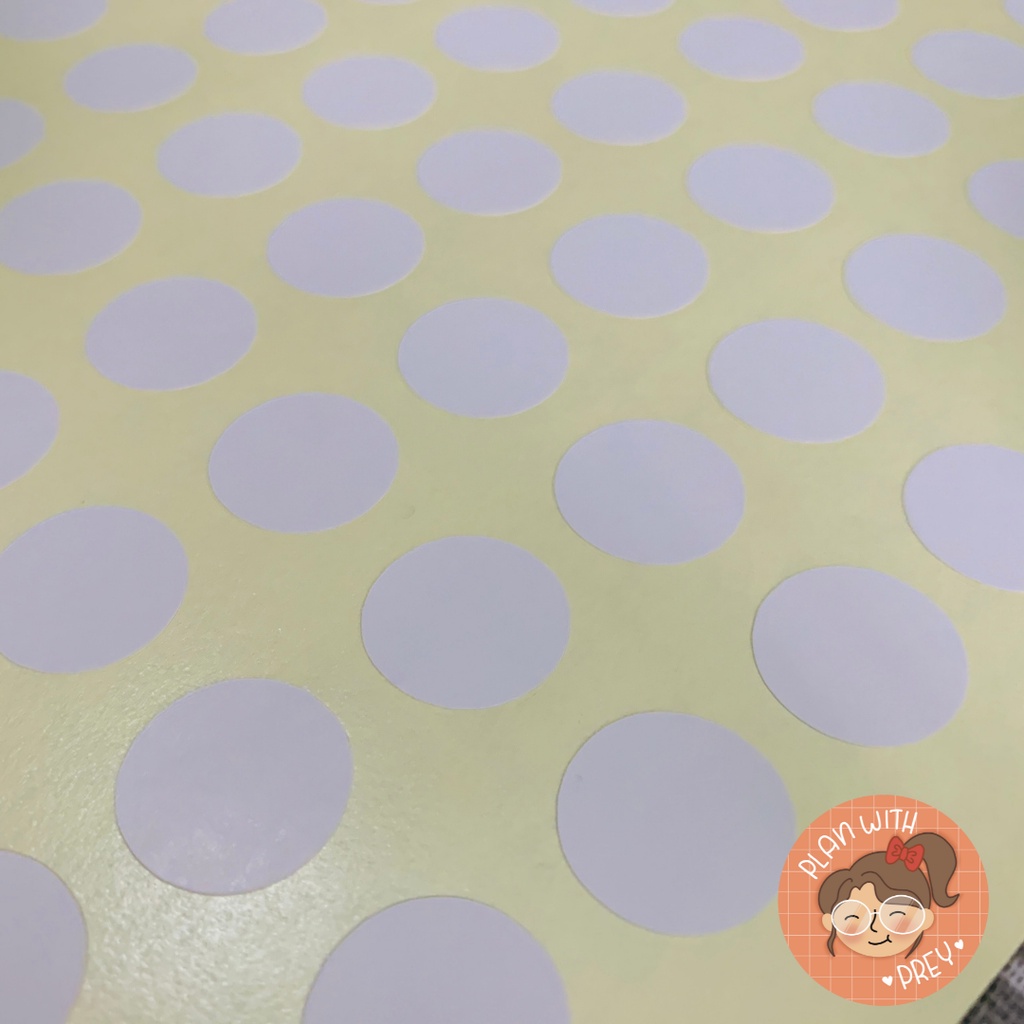 Set 96 sticker hình tròn để trang trí nhiều màu | Desigined by Plan With Prey