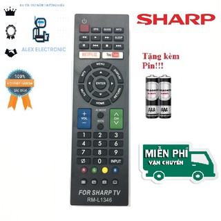  REMOTE ĐIỀU KHIỂN TIVI SHARP SMART RM-L1346 KHÔNG HỘP-GIÁ RẺBH 6 tháng-tặng kèm pin 