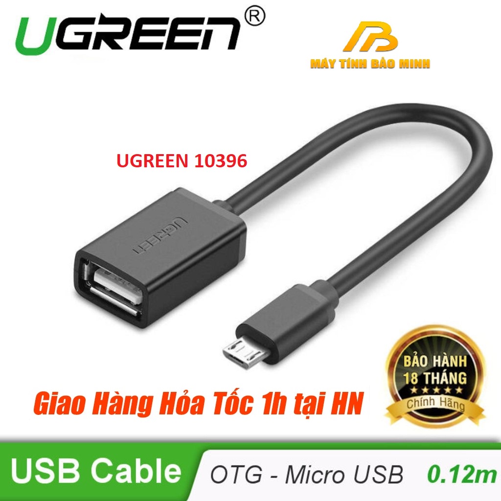Cáp chuyển Micro USB sang USB 2.0 OTG UGREEN 10396 - Hàng Chính Hãng