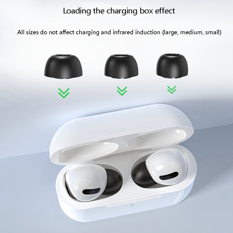Bộ 12 Đầu Bọc Tai Nghe Nhét Tai Bằng silicon Thay Thế Kèm Hộp Đựng Di Động Cho airpods pro