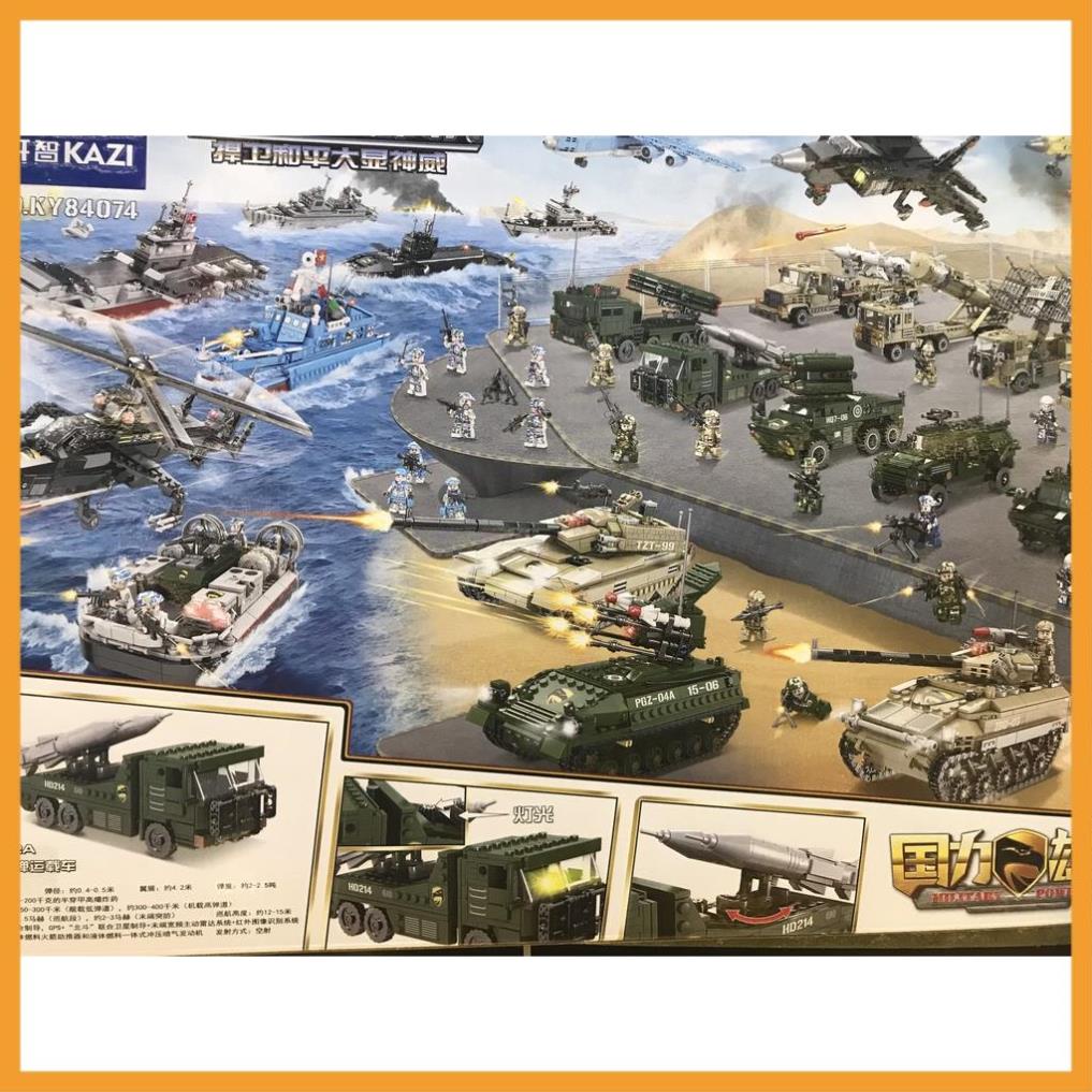 Bộ Lego xe quân sự hỏa tiễn