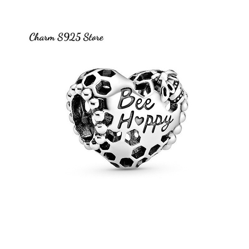 charm pan honey be happy bạc s925 cao cấp