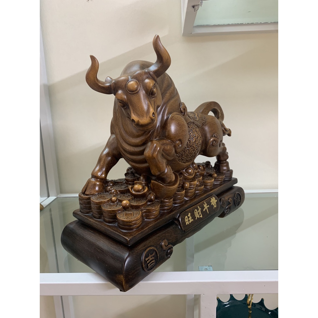 tượng trâu phong thủy tài lộc, thịnh vượng. tượng trâu điêu khắc thủ công trang trí bàn làm việc, quà tặng.