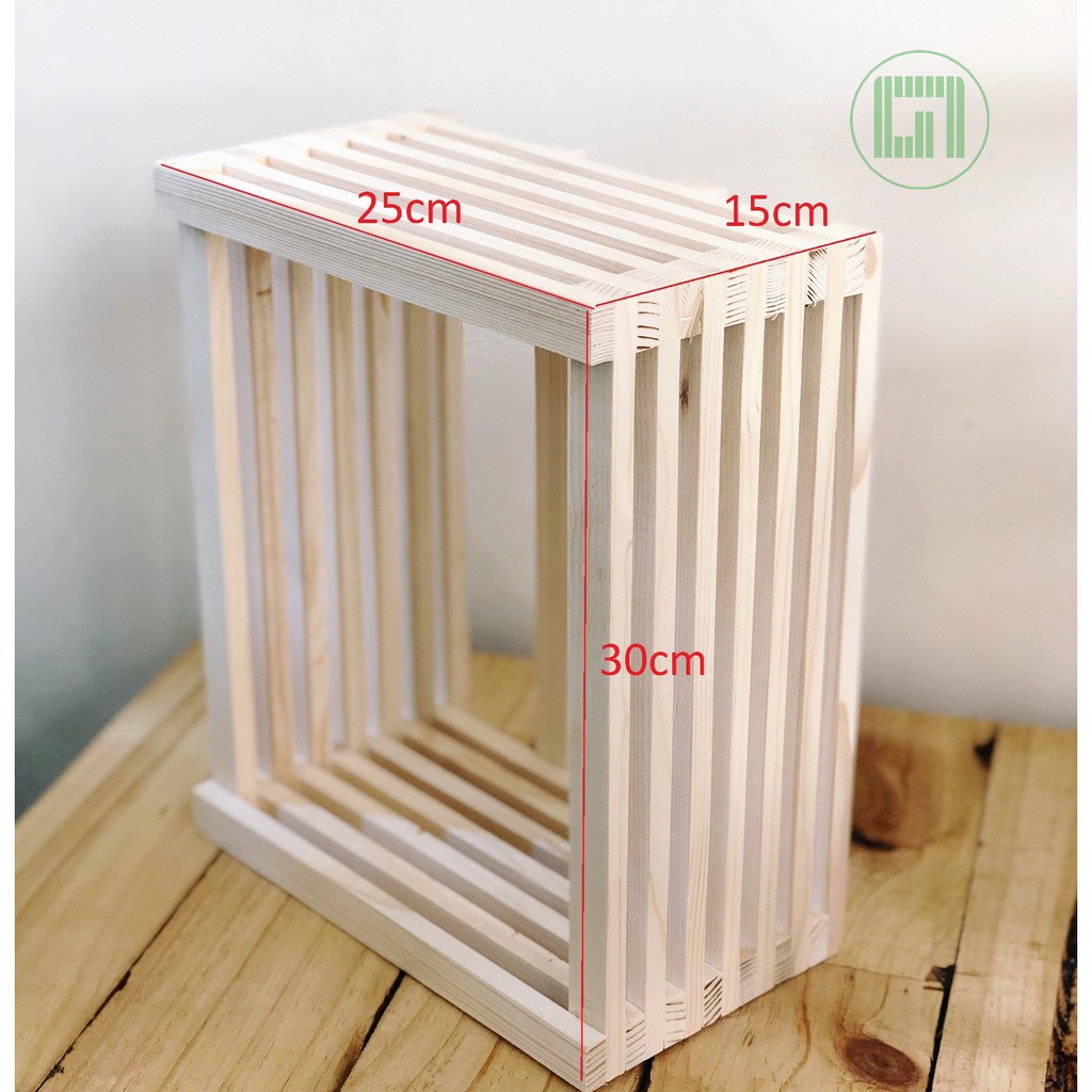 Kệ gỗ thông để bàn trang trí - Decor chụp hình - Trang trí nhà - Trang trí cửa hàng - Goc Garden
