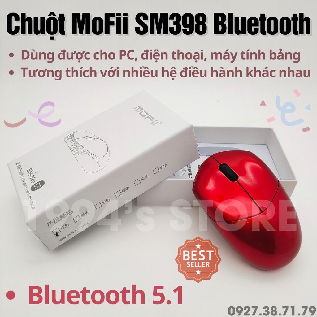 (CÓ SẴN) Chuột Bluetooth Không Dây Cao Cấp MoFii SM398 - Dùng cho Điện thoại, Máy tính bảng, Laptop, Máy tính bàn, PC...