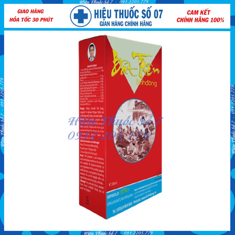 Bát tiên Bình Đông chai 280ml - Giúp bồi bổ cơ thể, tăng cường sức khỏe ăn ngon và ngủ sâu giấc