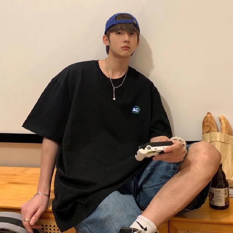 Áo Thun Tay Ngắn Size M-5XL Phong Cách Hàn Quốc Cho Nam