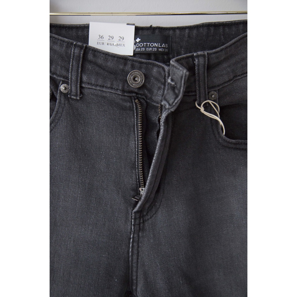 Quần jean nam xám  đen rách nhẹ cao cấp thương hiệu LAB - lab602