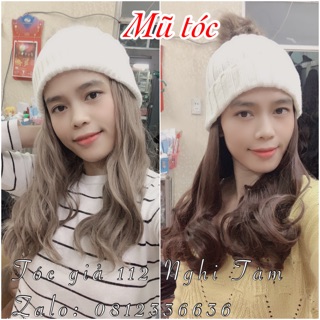 Combo tóc mũ có thể tháo rời
