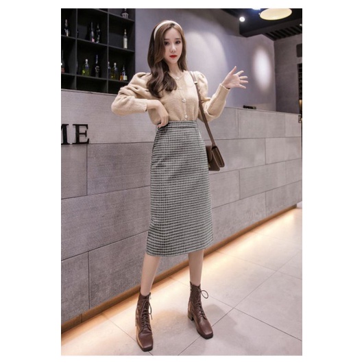 Chân váy xẻ sau hàng xuất xịn - Style Korea cực tôn dáng