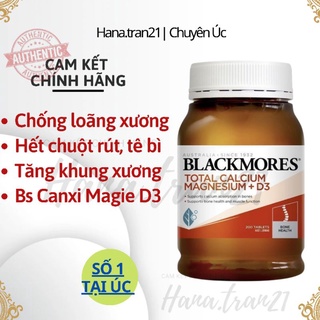 Viên bổ sung Canxi Magie d3 Total 200 viên Total Calcium Magnesium + D3 Blackmores