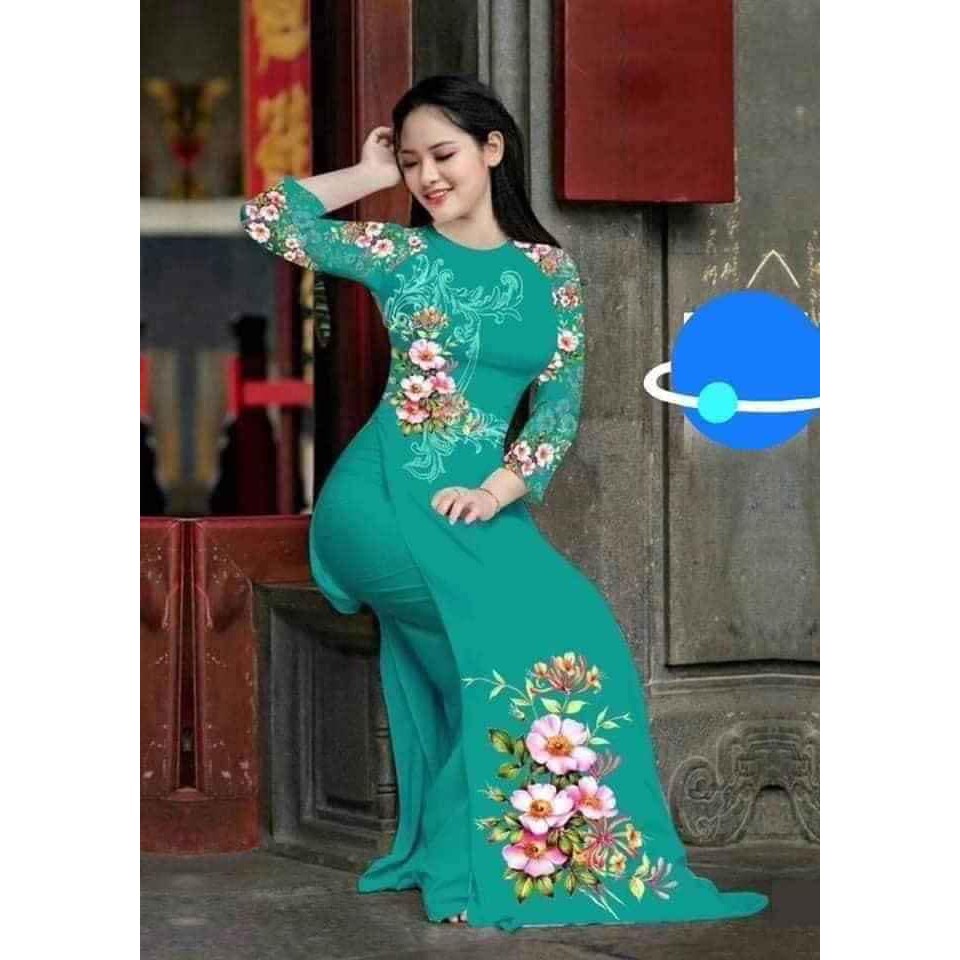 ÁO DÀI MAY SẴN CỔ TRÒN TAY LỞ ĐỦ SIZE