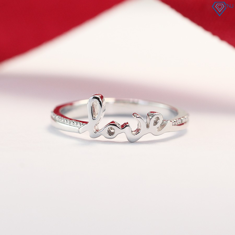 Nhẫn bạc nữ đơn giản chữ love đẹp NN0224 Trang Sức TNJ