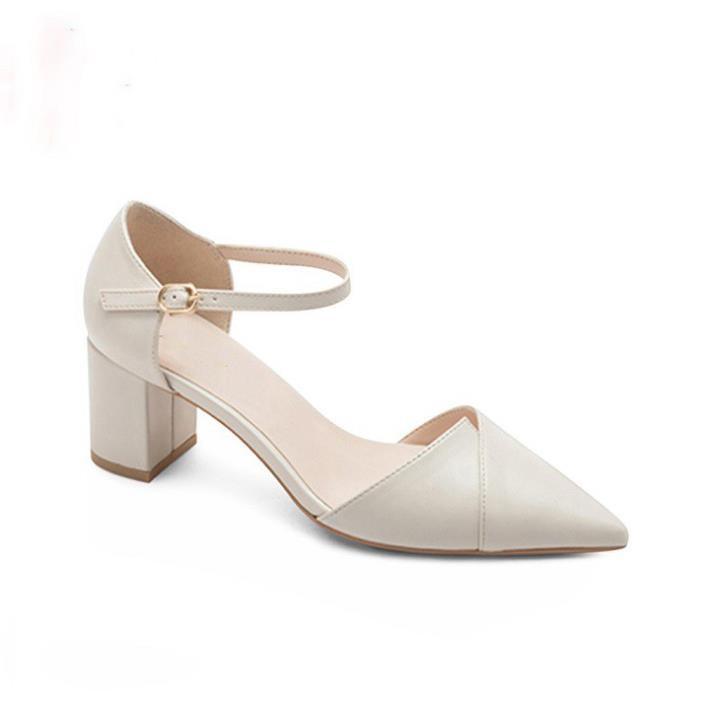 D2 - Giày nữ cao gót mũi xếp 5cm | BigBuy360 - bigbuy360.vn