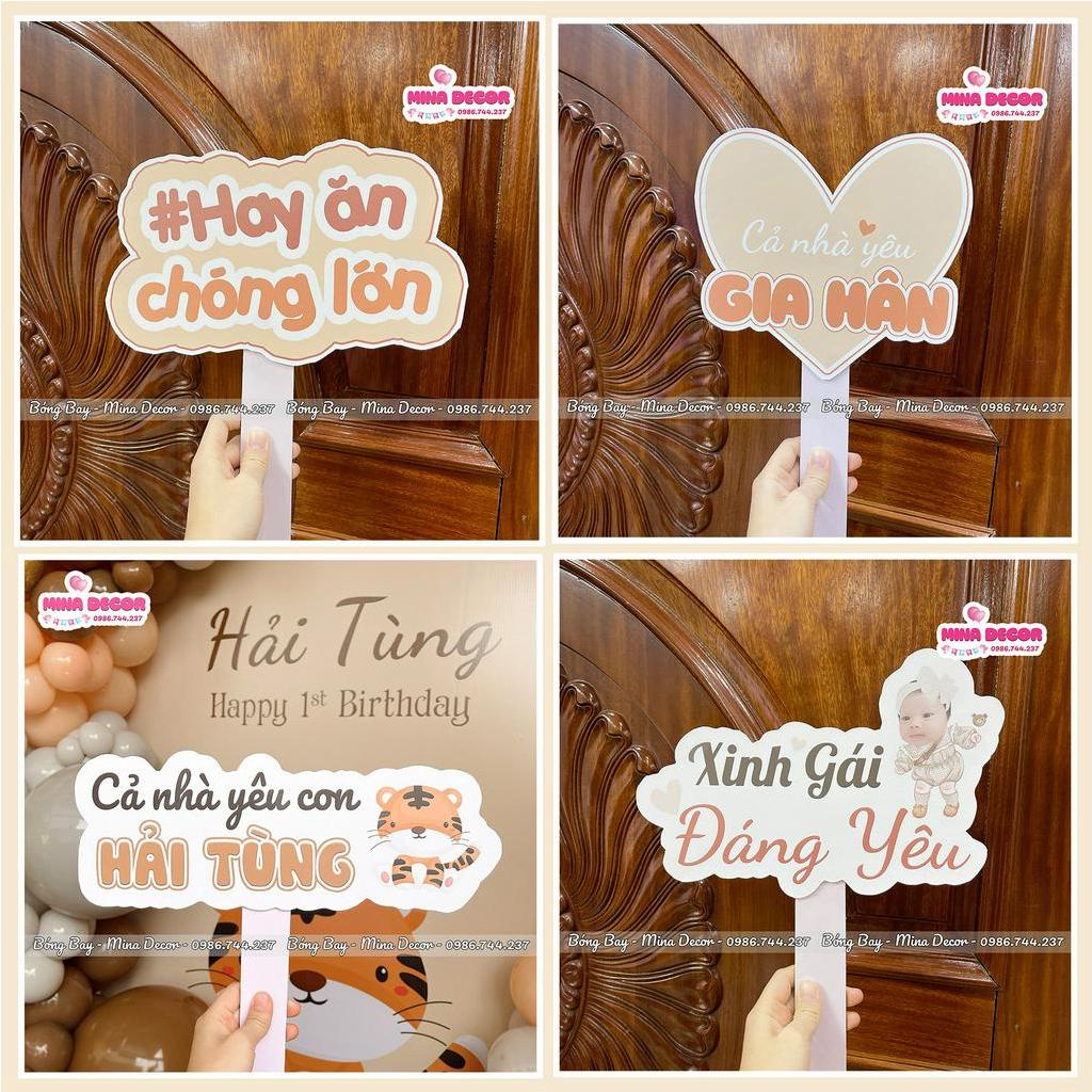 Hashtag sinh nhật tông màu nâu be